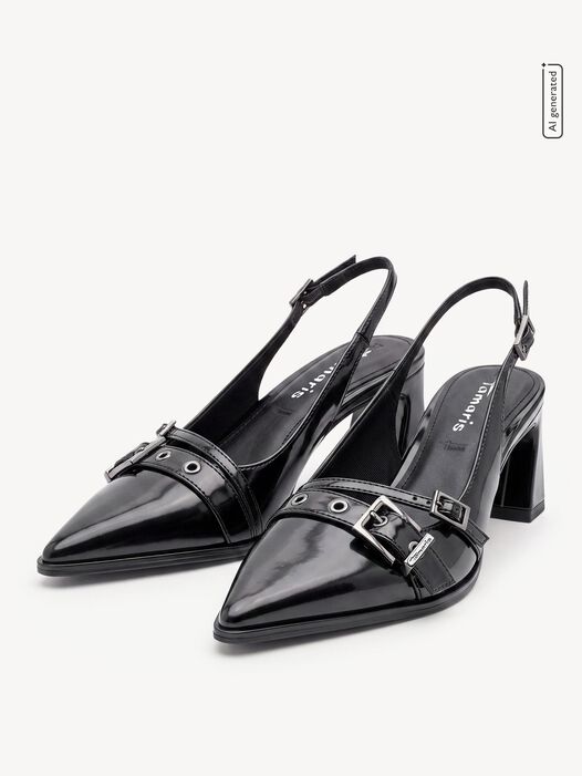 Slingpumps, BLACK, hi-res