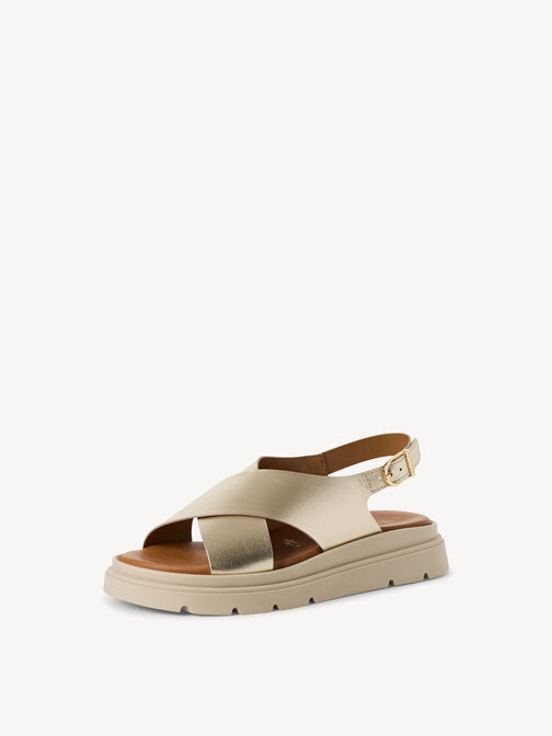 Sandale &agrave; talon, LIGHT GOLD, hi-res