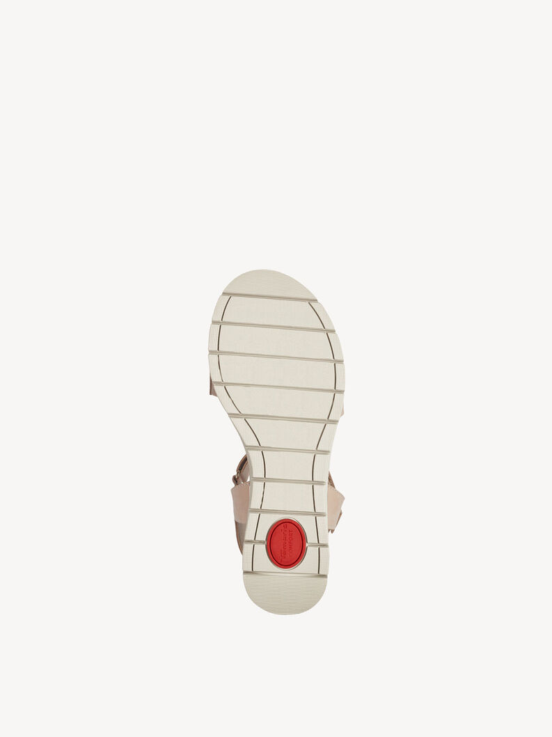 Ledersandalette - beige, BEIGE NUBUK, hi-res