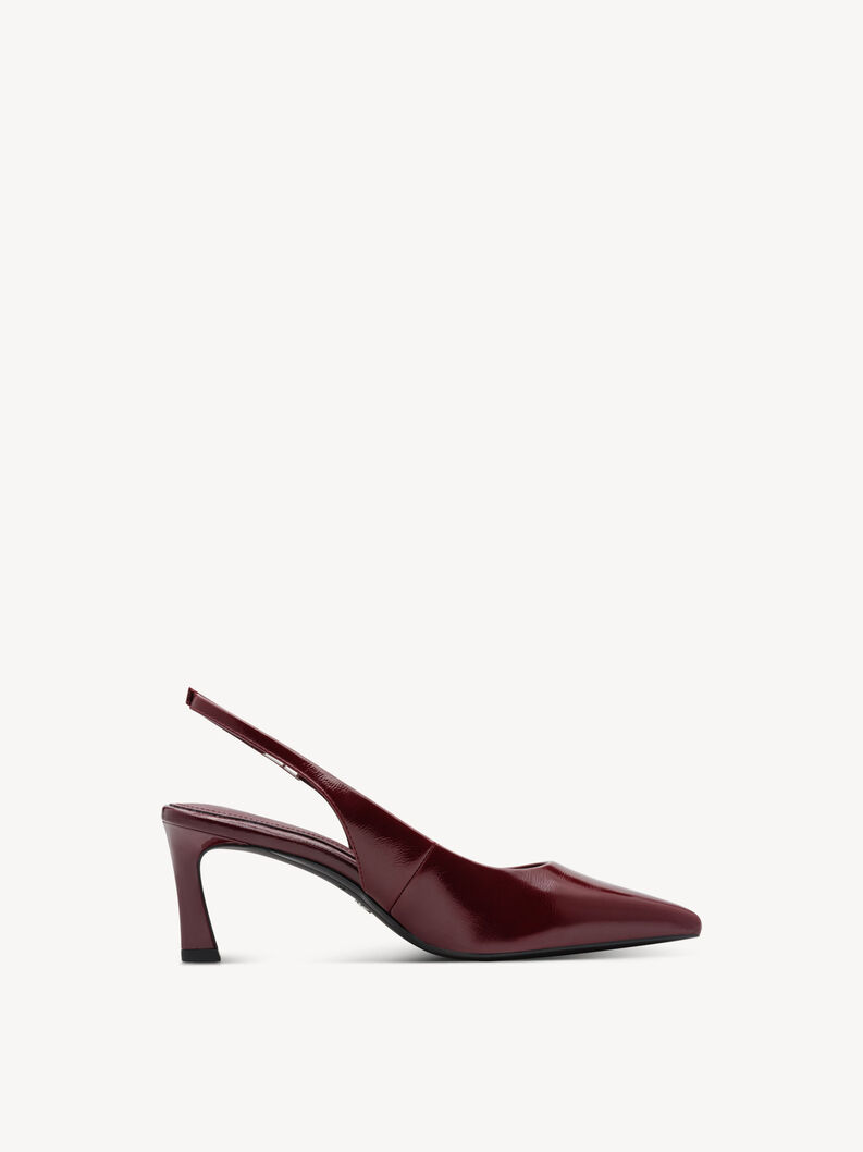 Klapki sling - czerwony, MERLOT, hi-res