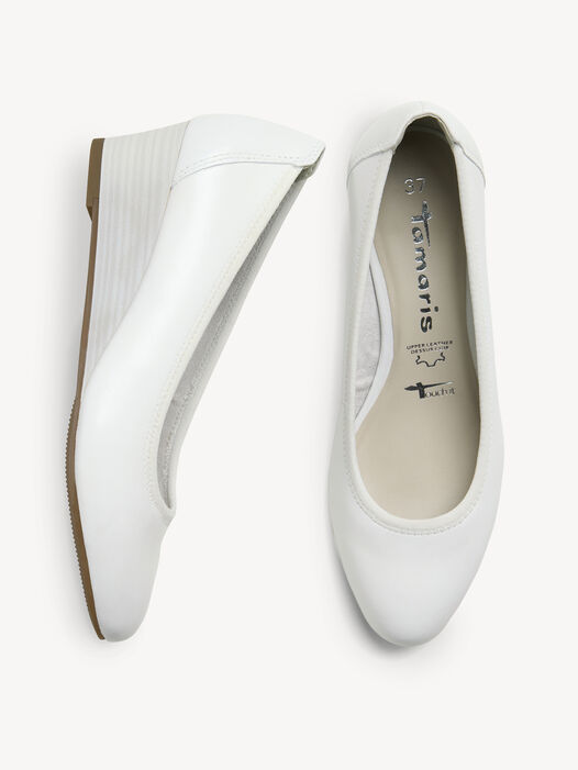 Sleehakpumps, WHITE LEATHER, hi-res