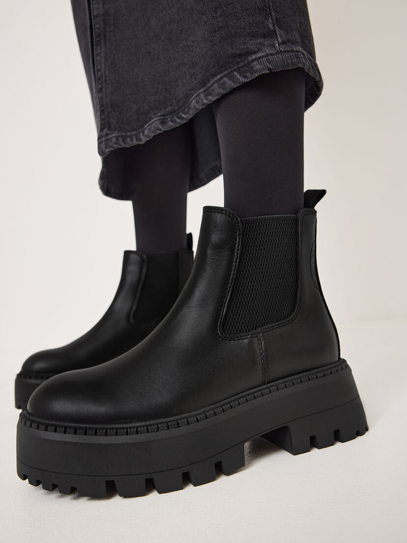 Chelseaboot - zwart, BLACK, hi-res