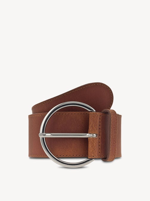 Leather belt, COGNAC, hi-res
