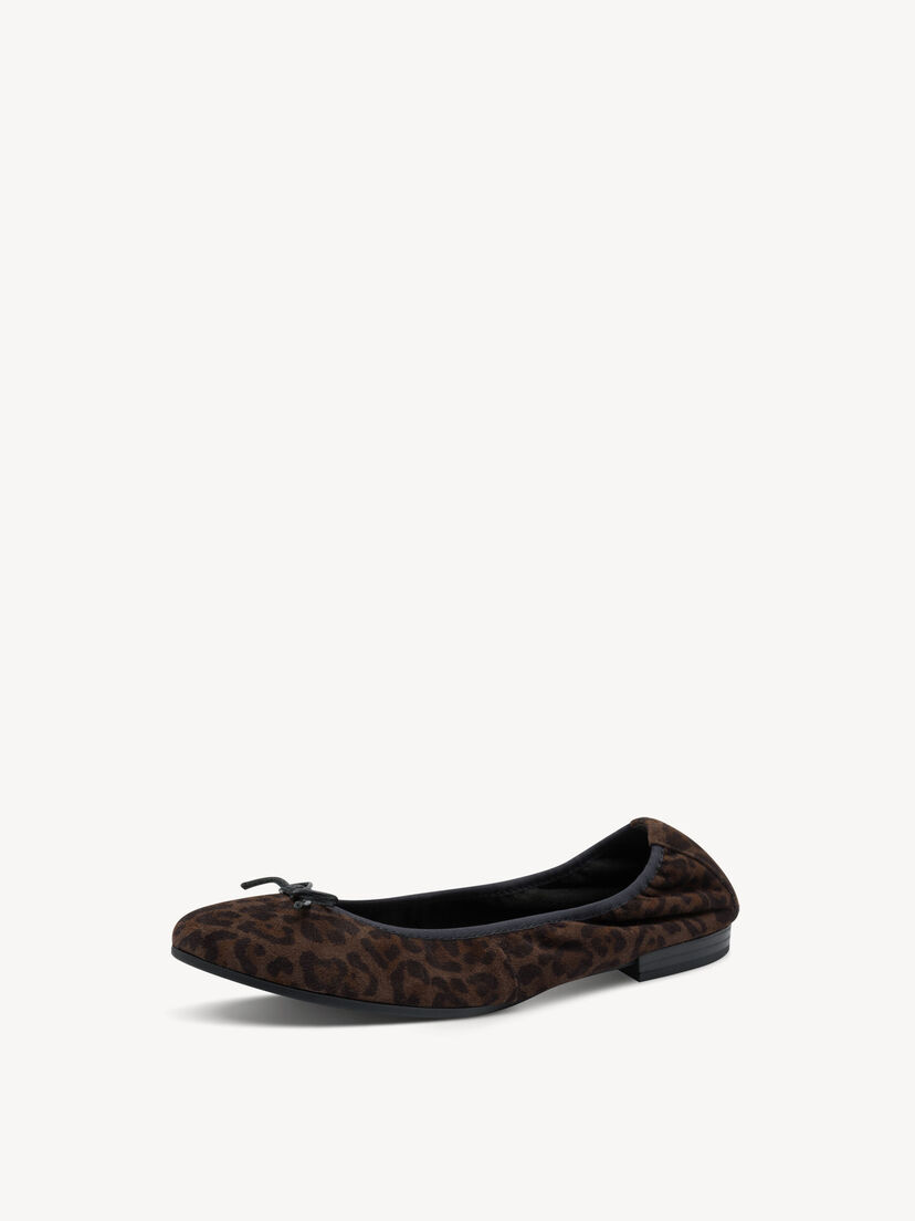 Leren Ballerina - bruin, MOCCA LEOPARD, hi-res
