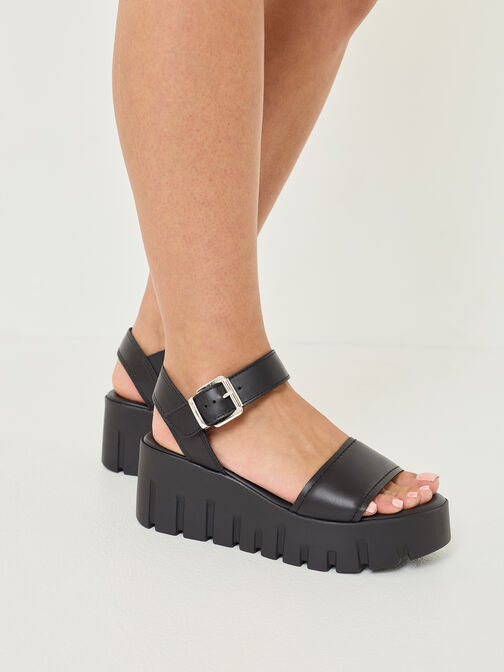 Sandalette, BLACK LEATHER, hi-res