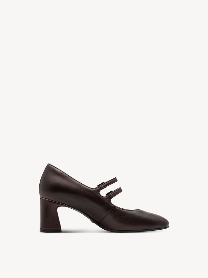 Escarpin en cuir - marron, MAHOGANY, hi-res