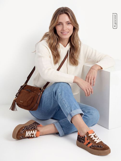 Sneaker, COGNAC LEOPARD, hi-res