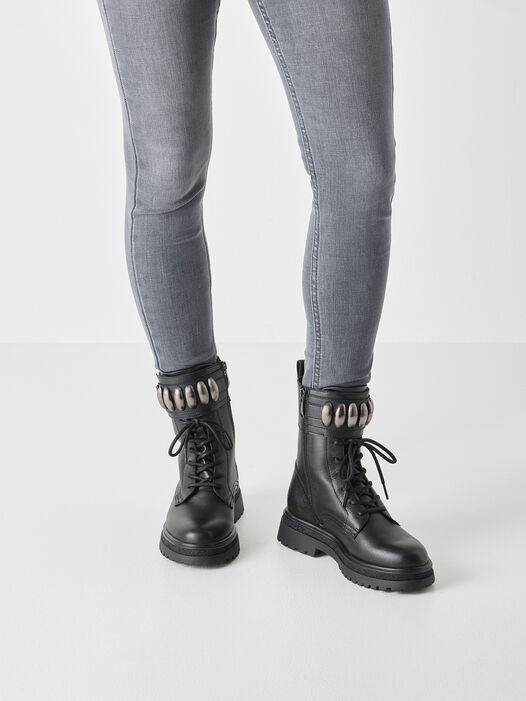 Enkellaarsje, BLACK LEATHER, hi-res