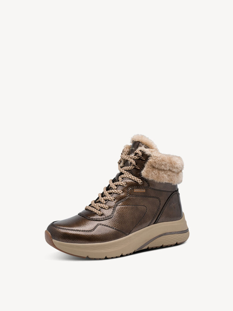 Stiefelette - braun Warmfutter, BROWN PATENT, hi-res