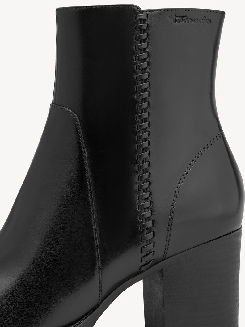 Bootie, BLACK LEATHER, hi-res