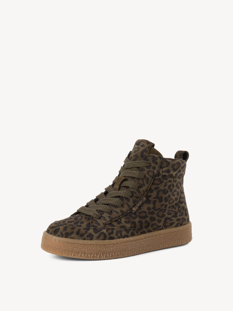 Lederstiefelette - gr&uuml;n, OLIVE LEOPARD, hi-res