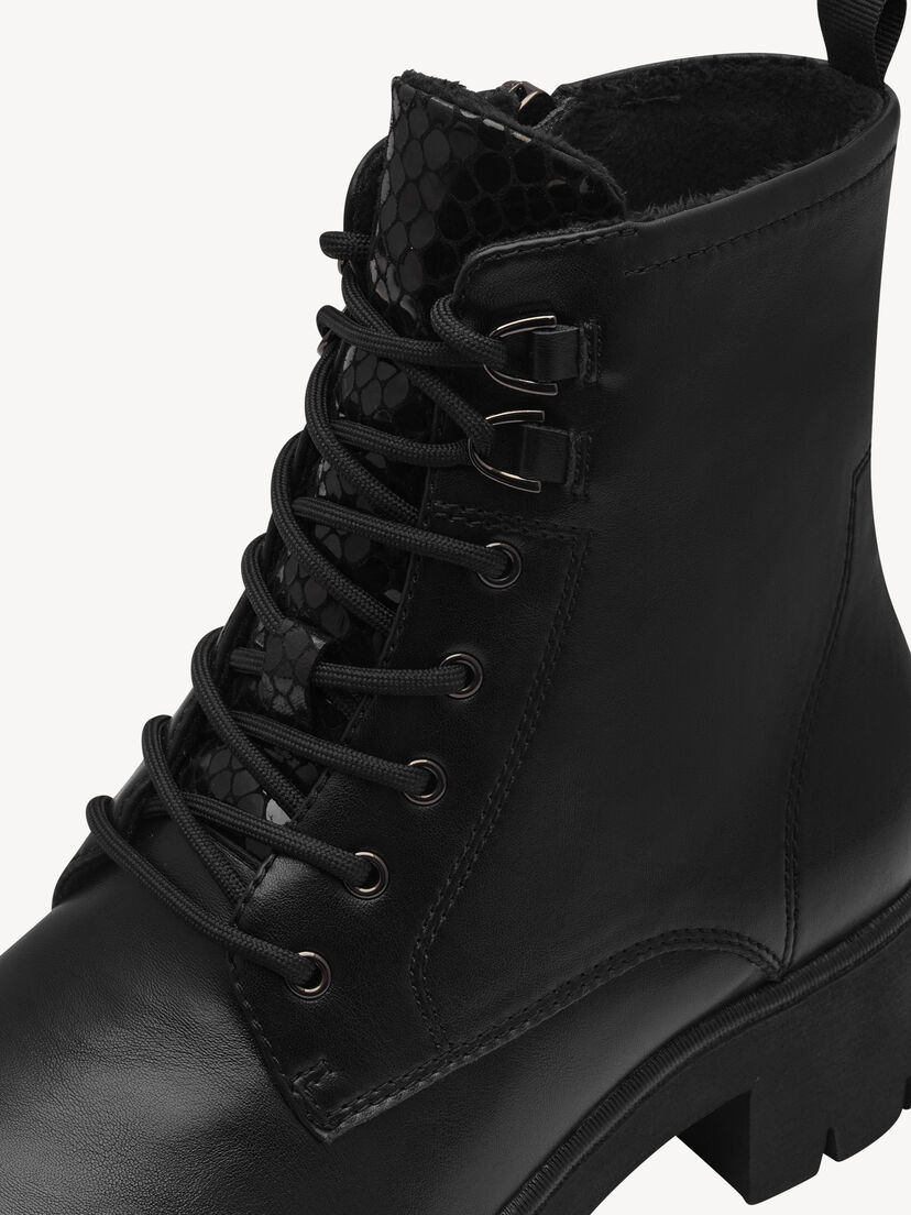 Enkellaarsje - zwart, BLACK MATT struc., hi-res