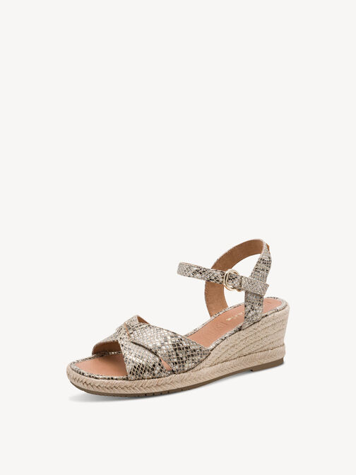 Sandale &agrave; talon, BEIGE SNAKE, hi-res