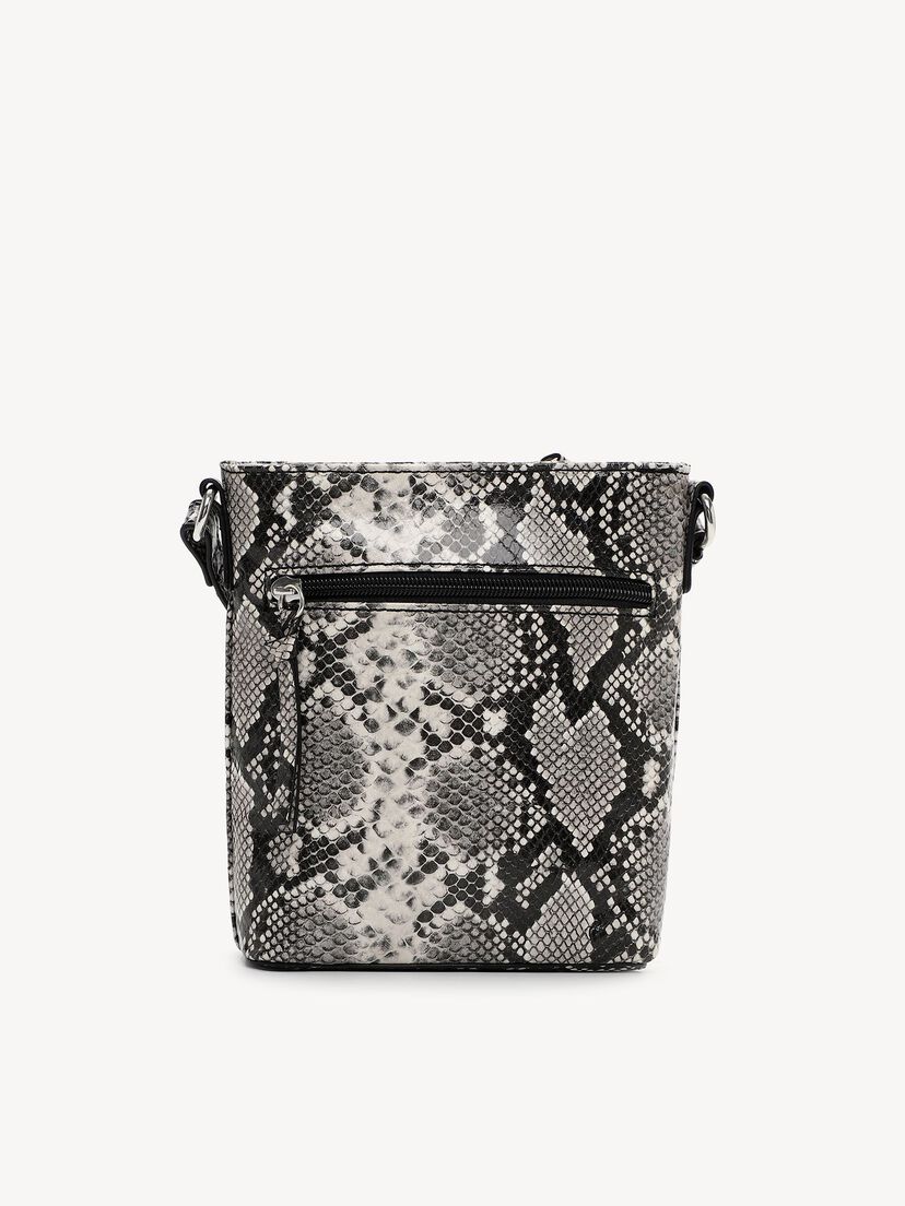 Schoudertas - zwart, white-snake, hi-res