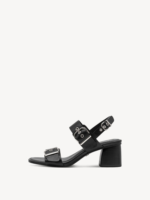 Heeled sandal, BLACK, hi-res