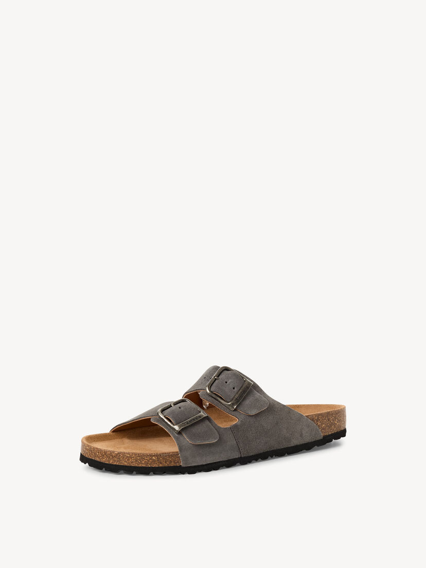 Leren Slipper - grijs, ANTHRACITE, hi-res