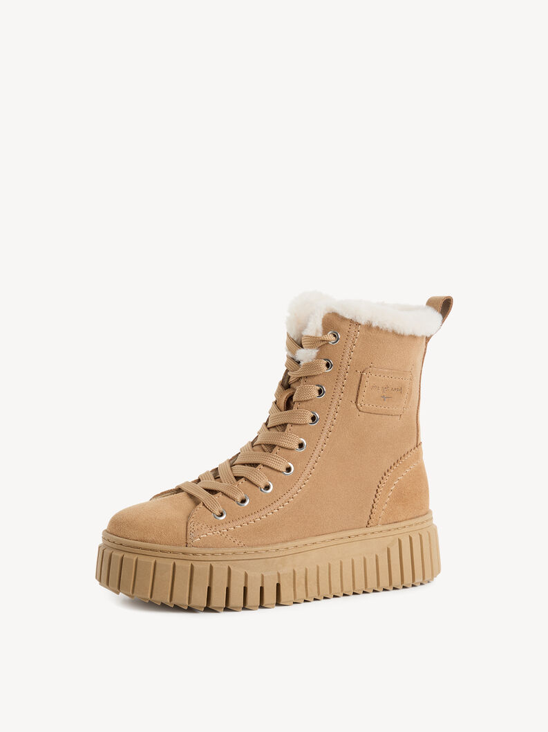 Lederstiefelette - braun Warmfutter, CAMEL, hi-res