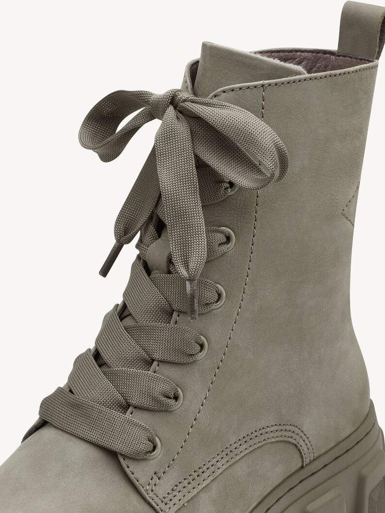 Lederstiefelette - gr&uuml;n, KHAKI, hi-res