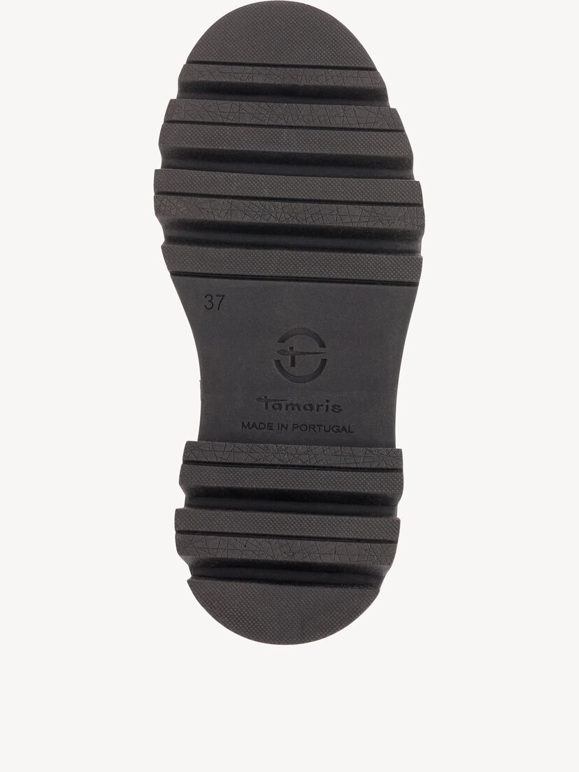 Enkellaarsje - zwart warme voering, BLACK LEATHER, hi-res