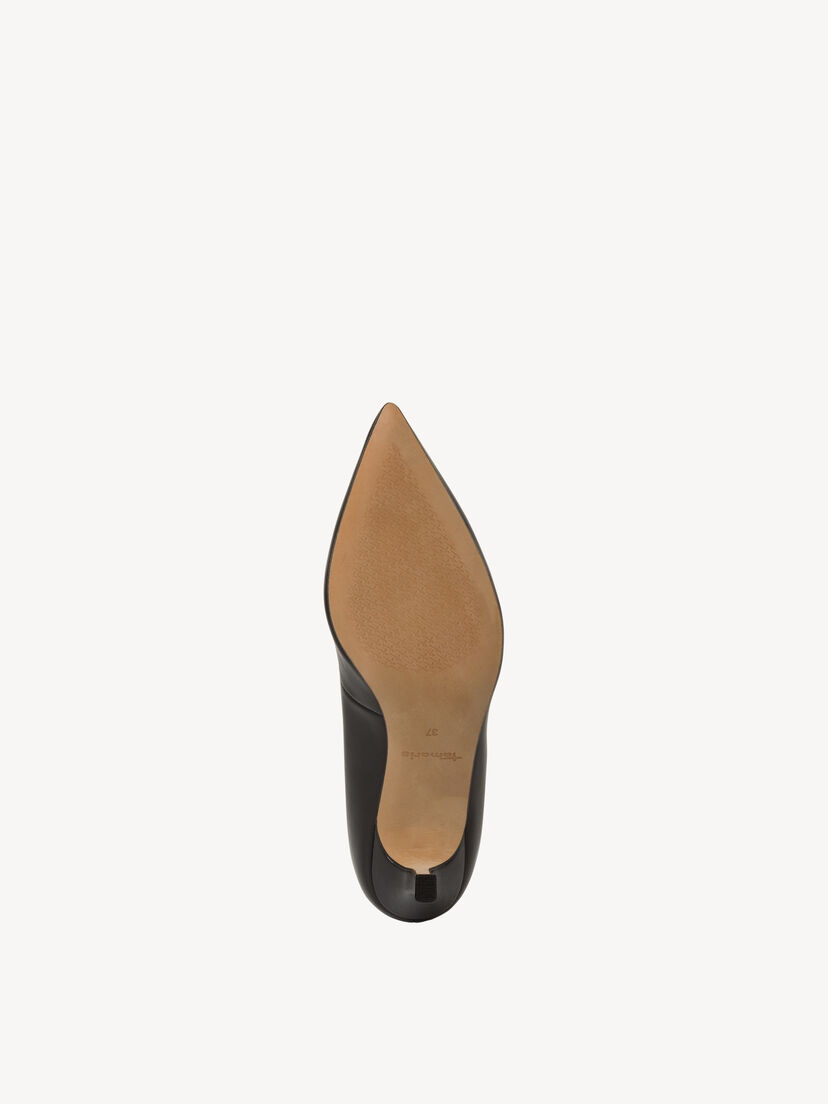 Leren Pumps - zwart, BLACK LEATHER, hi-res