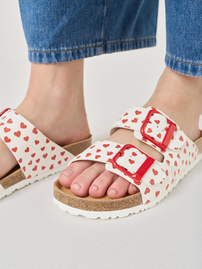 Slipper, WHITE/RED, hi-res