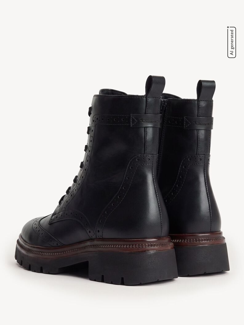 Leather Bootie - black, BLACK LEATHER, hi-res