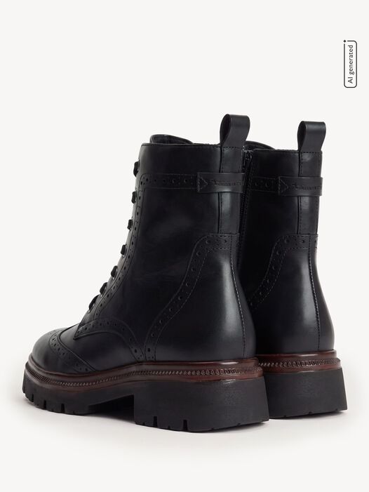 Enkellaarsje, BLACK LEATHER, hi-res