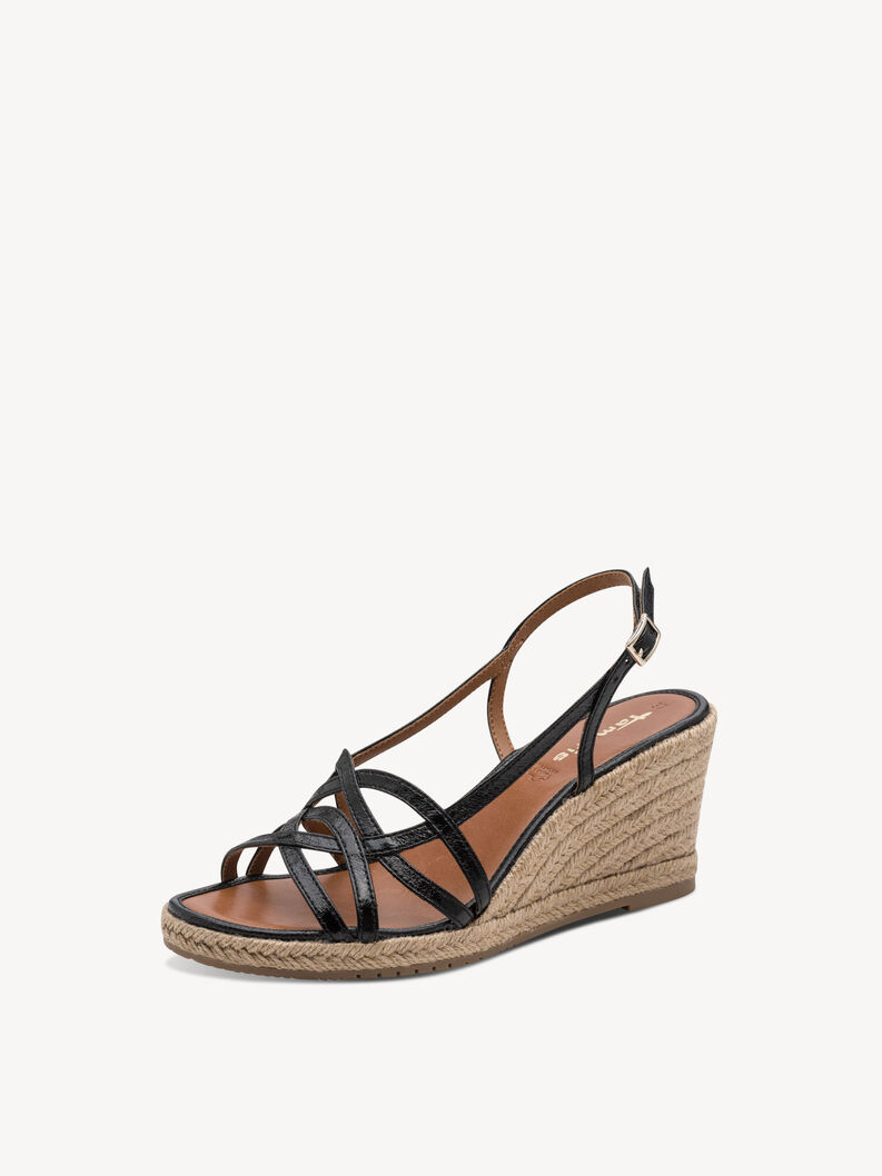 Sandale &agrave; talon - noir, BLACK, hi-res