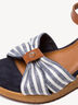 Heeled sandal - brown, CUOIO/STRIPES, hi-res