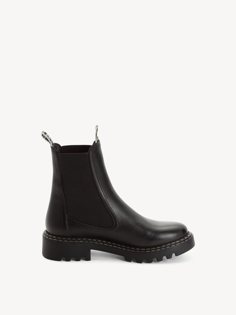 Leder Chelsea Boot - schwarz, BLACK, hi-res