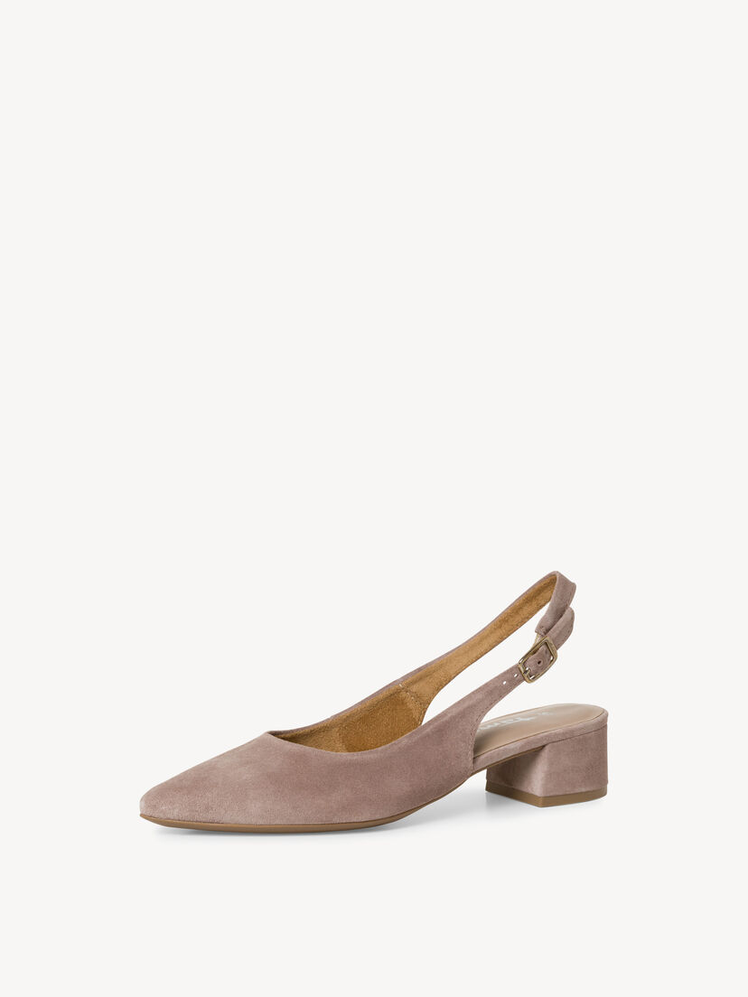 Leren Slingpumps - beige, TAUPE, hi-res