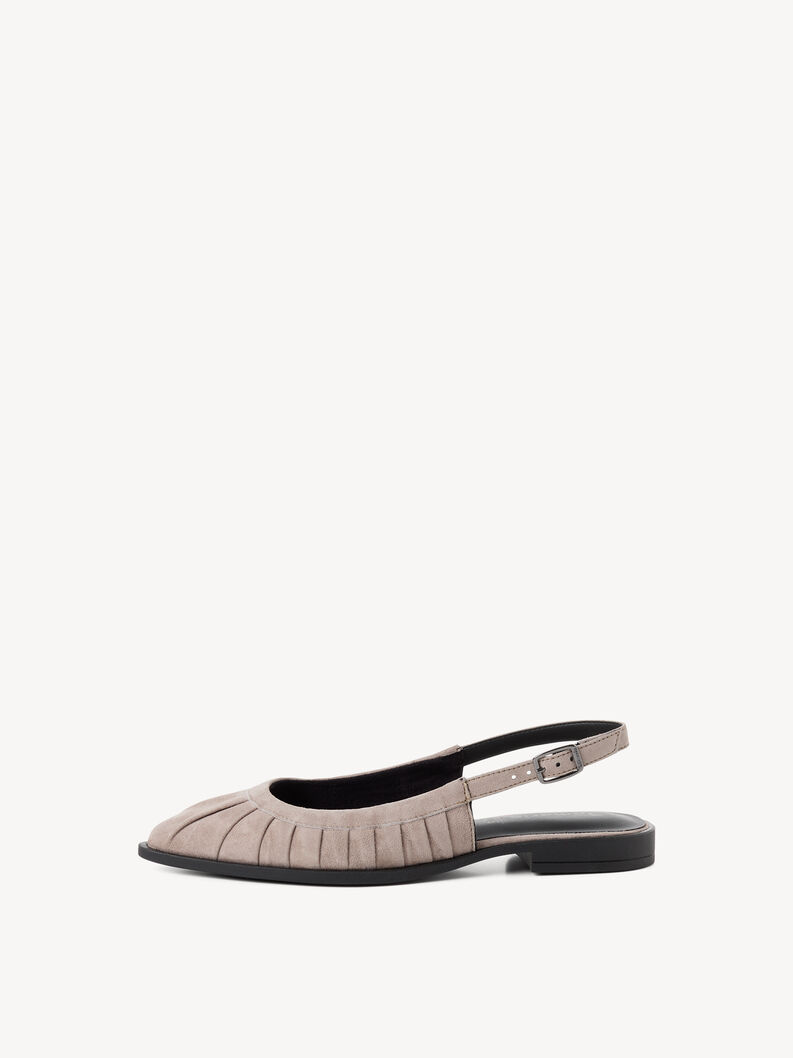 Leren Slingpumps - beige, TAUPE, hi-res