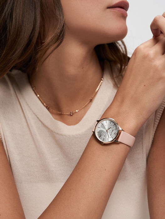 Horloge, ros&eacute;gold-rosa, hi-res