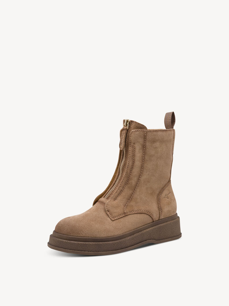Bottine en cuir - beige, SAND, hi-res
