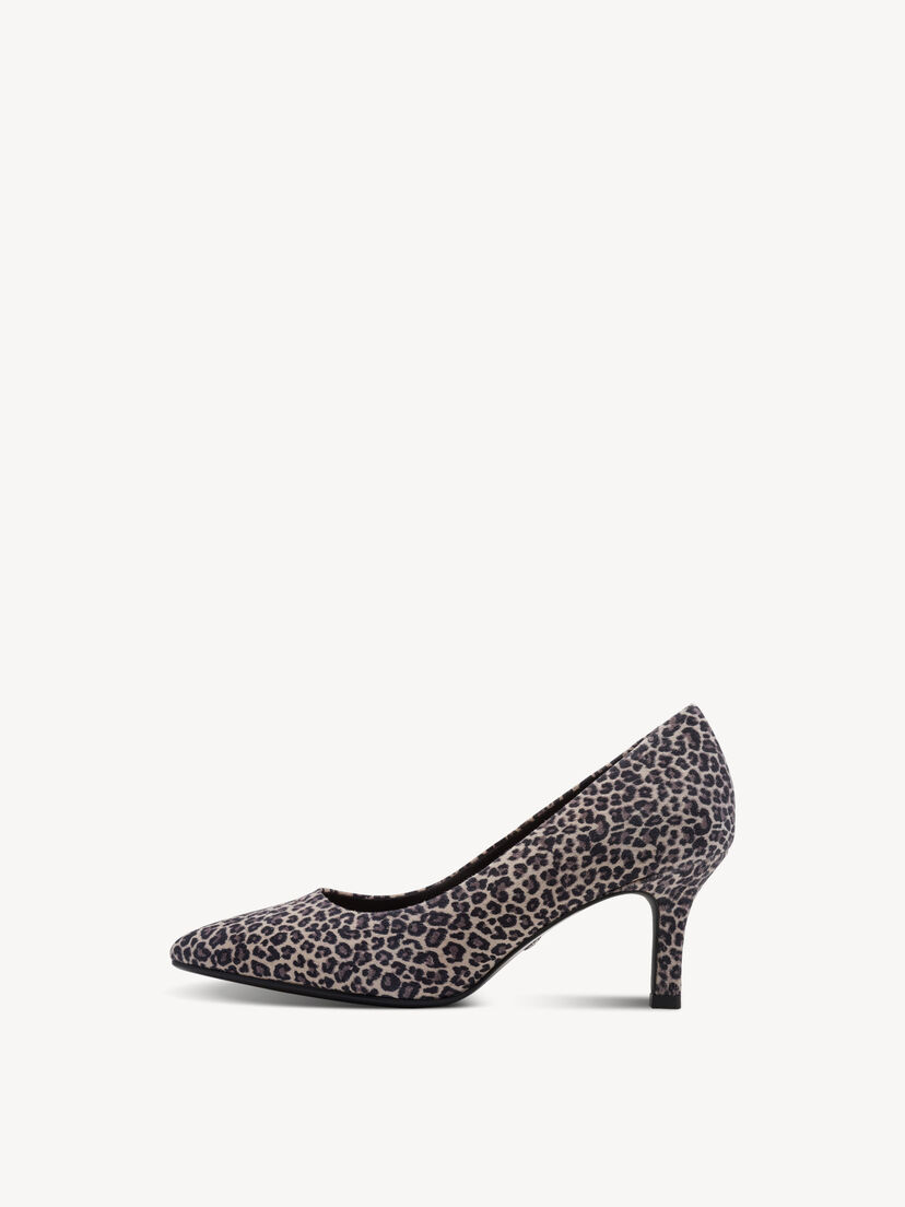Leren Pumps - bruin, LEOPARD, hi-res