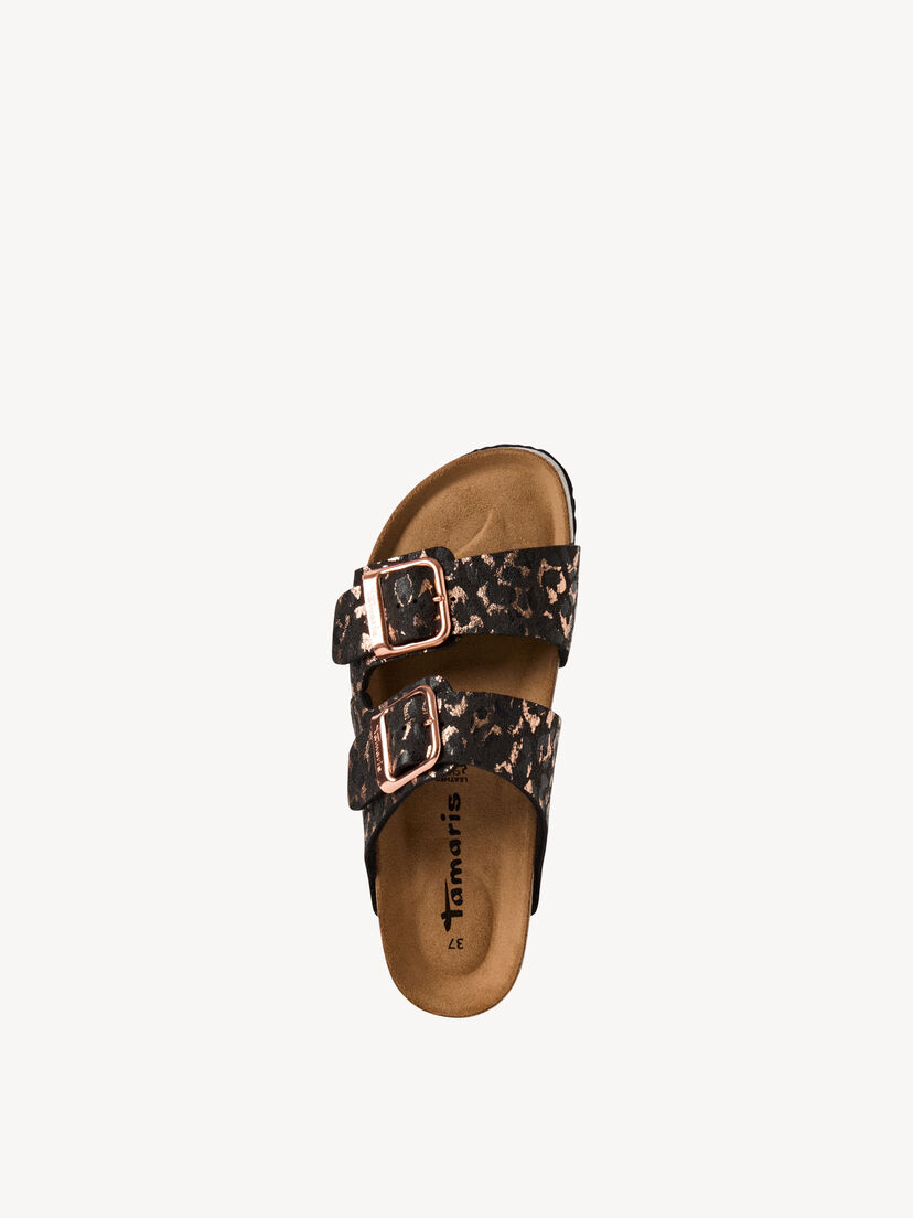 Slipper - zwart, BLACK/LEOPARD, hi-res