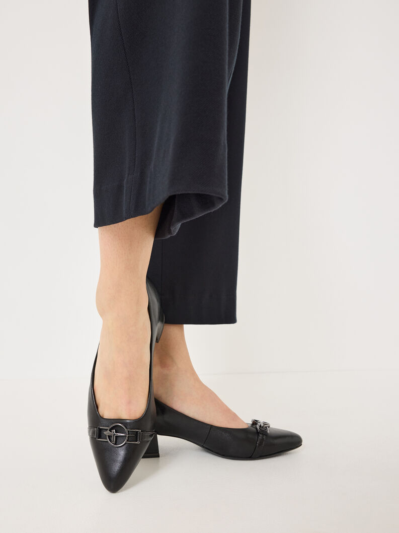 Leather Pumps - black, BLACK LEATHER, hi-res