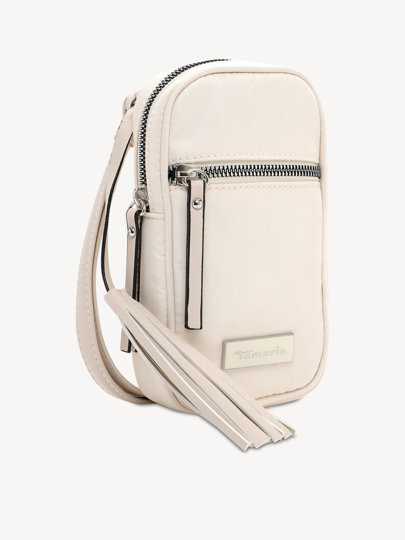 Cell phone case - beige, beige satin, hi-res