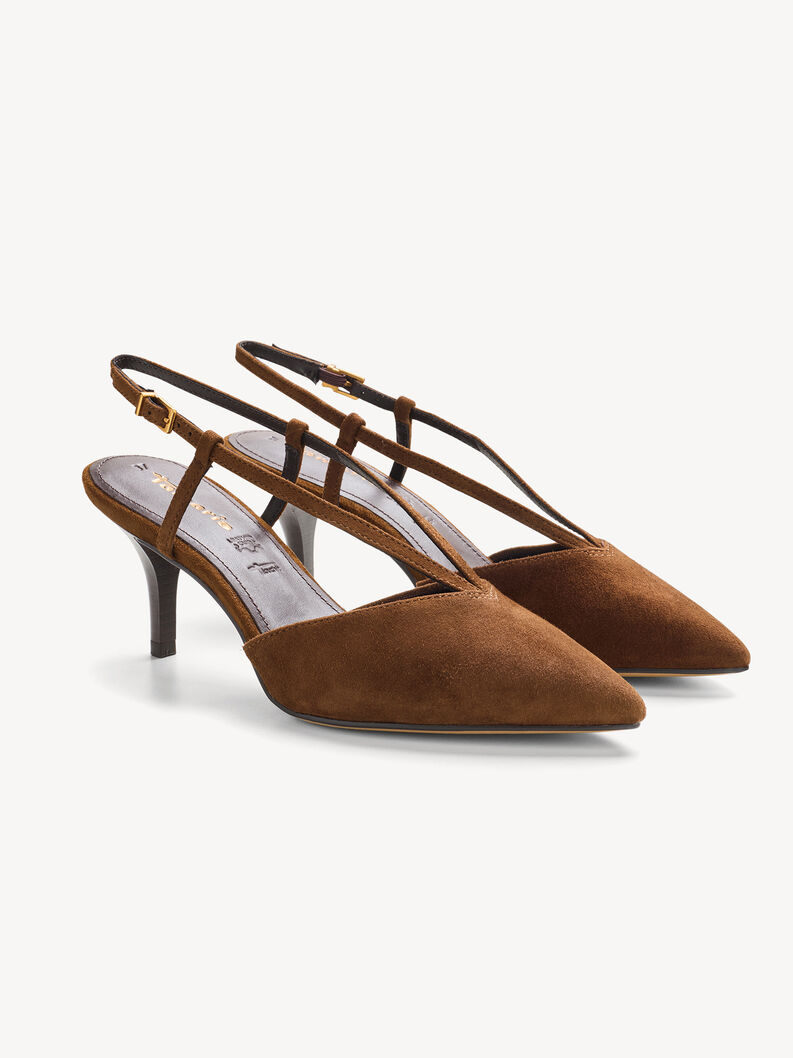 sling pumps, COGNAC, hi-res