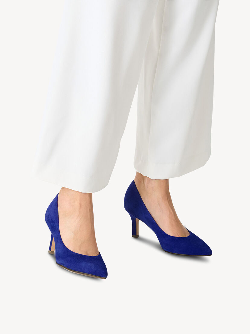 Leren Pumps - blauw, ROYAL BLUE, hi-res