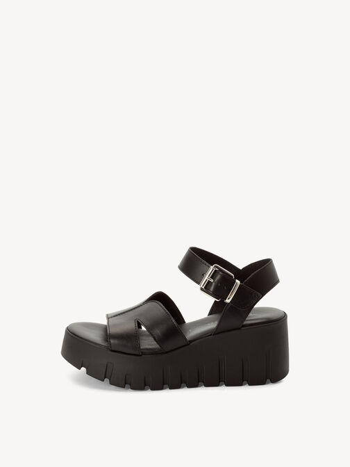 Sandalette, BLACK LEATHER, hi-res