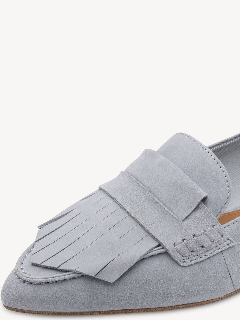 Lederslipper - blau, LIGHT BLUE, hi-res