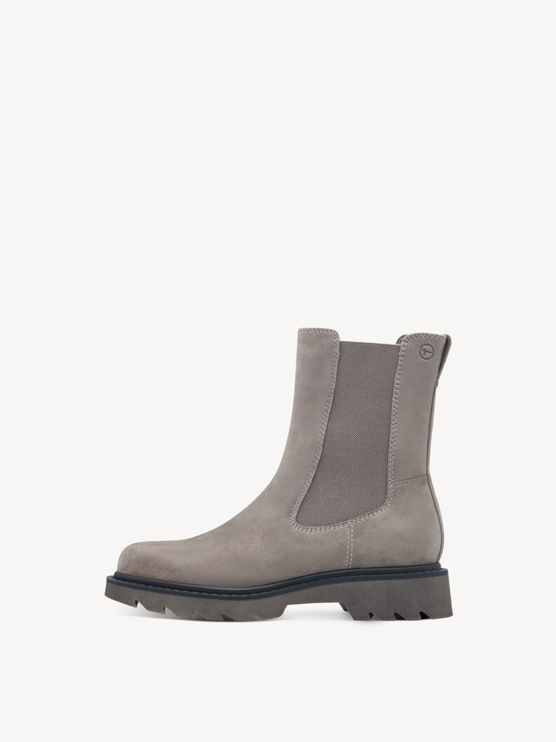 Leren Chelseaboot - grijs, GREY, hi-res