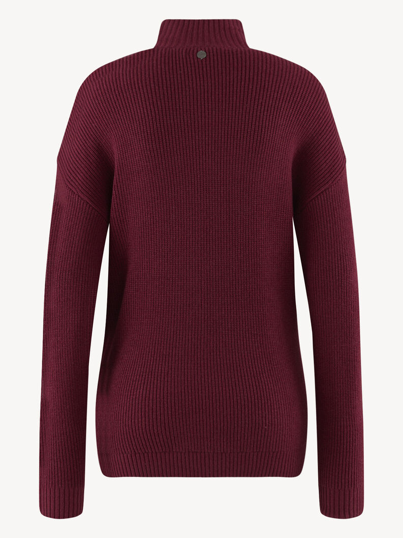 Knitted pullover - red, Windsor Wine, hi-res