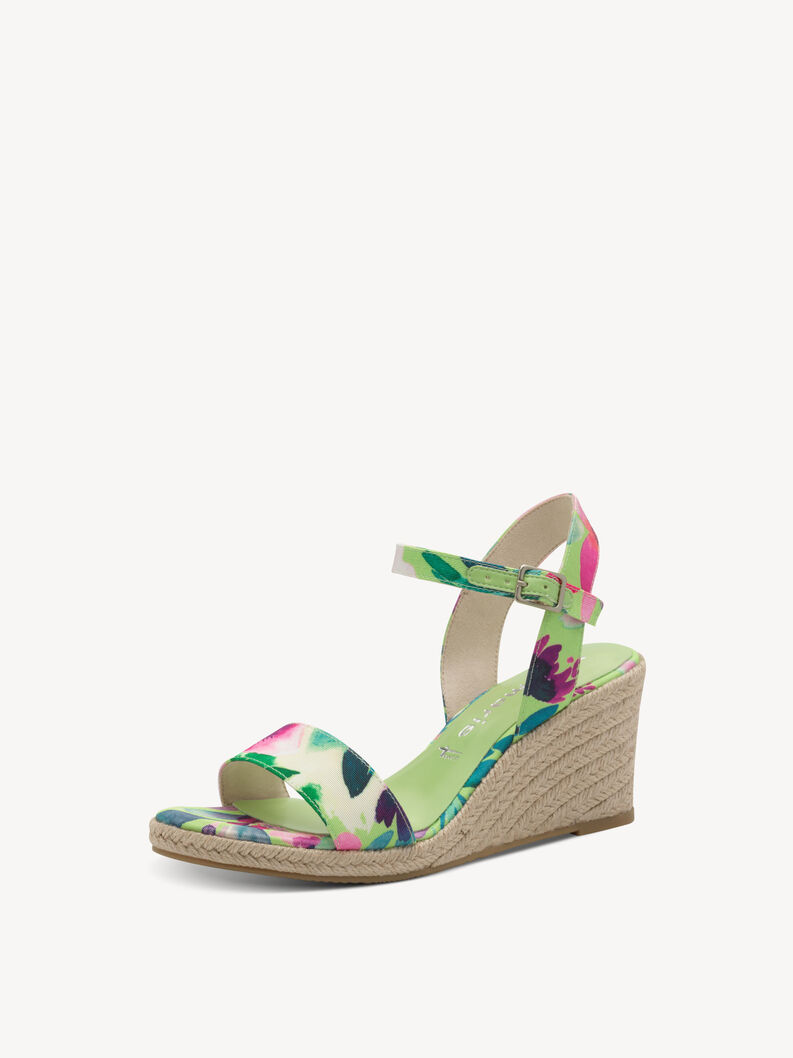 Heeled sandal - green, GREEN COMB, hi-res