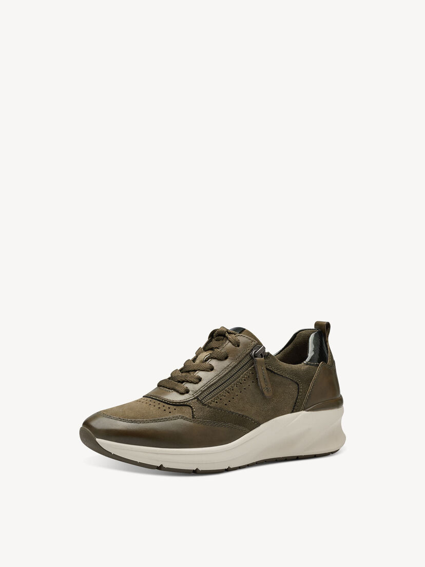 Leren Sneaker - groen, OLIVE COMB, hi-res