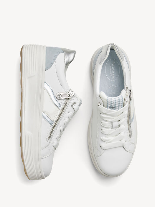 Sneaker, WHITE/BLUE, hi-res