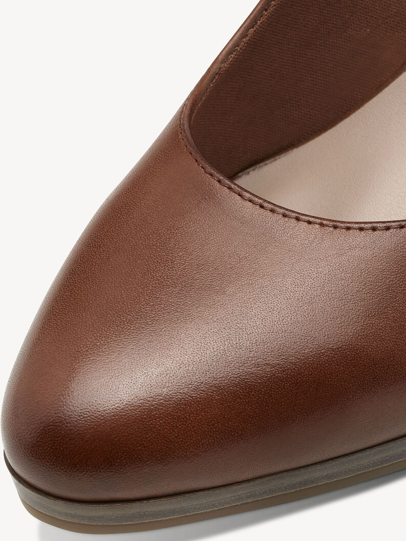 Leather Pumps - brown, COGNAC, hi-res