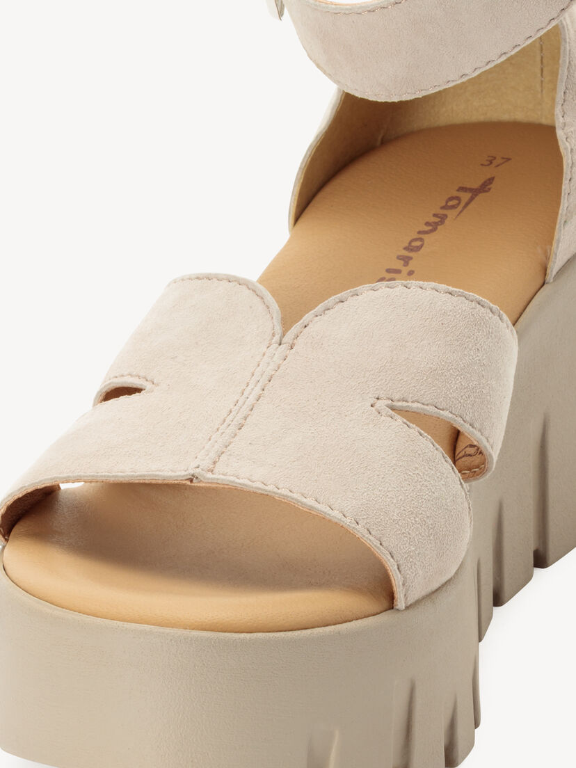 Leren Sandaaltje - beige, TAUPE, hi-res