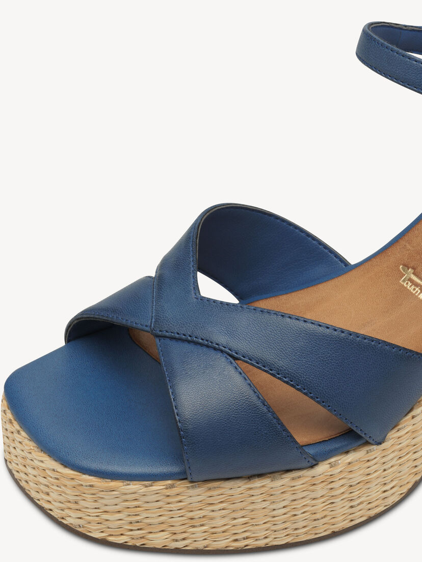 Leren Sandaaltje - blauw, BLUE, hi-res